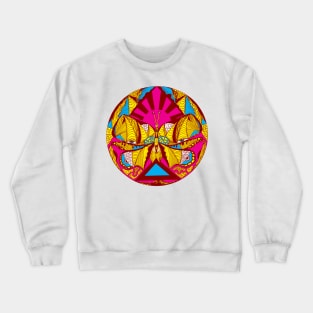 Miami Vice Sunrise Abstract Butterfly Crewneck Sweatshirt